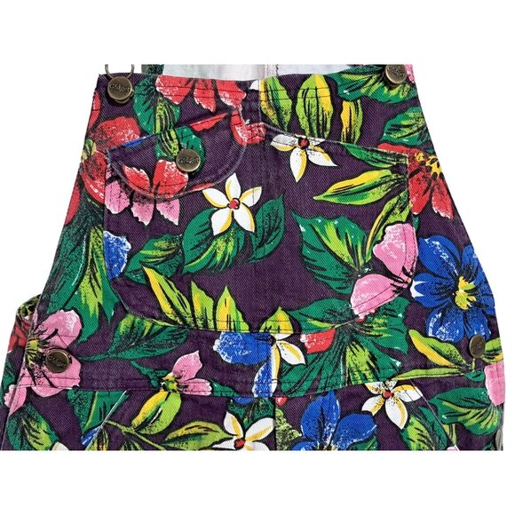 Vintage 90s Gidget Gitano Romper Womens XS USA Made Floral Denim - Picture 6 of 11